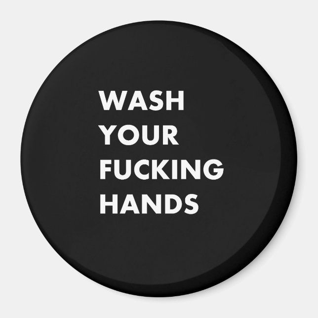 TVÄTTA f HÄNDER Magnet (Framsidan)