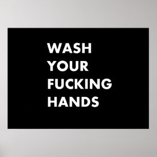 TVÄTTA f HÄNDER Poster