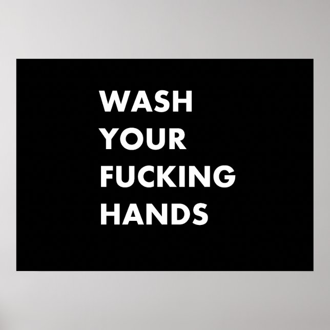 TVÄTTA f HÄNDER Poster (Framsidan)
