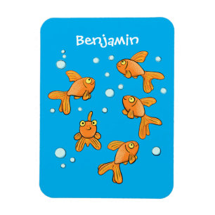 Tvätta guldfisk av orange på illustration av bl magnet