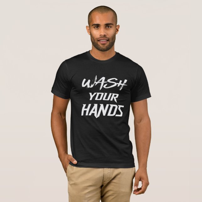 tvätta handen t shirt (Hel framsida)