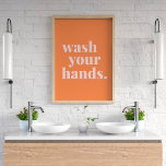 Tvätta Händer färgstark text - badande köks Poster<br><div class="desc">Tvätta Händer färgstark text - badande köks</div>