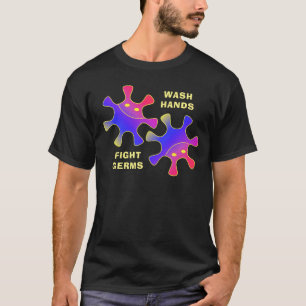 Tvätta Händer Fight Germs Funny Viral Kryp T Shirt
