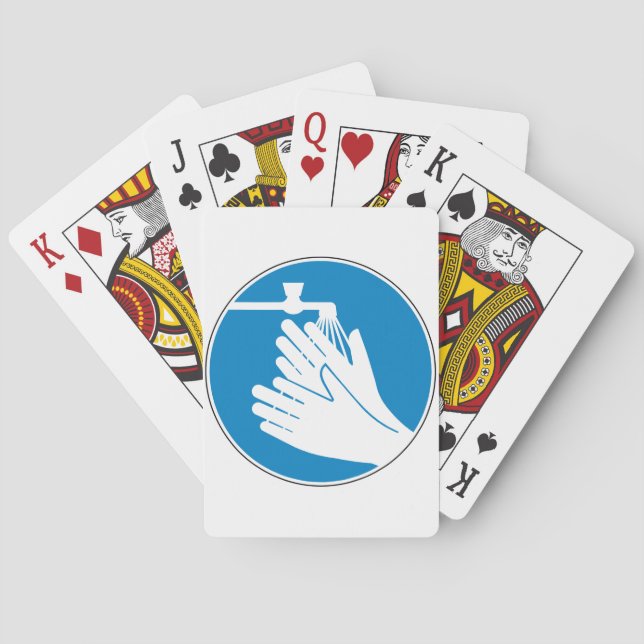 Tvätta Händer (Hälsa och säkerhet) (Hygien) Casinokort (Baksidan)