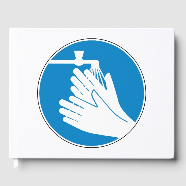 Tvätta Händer (Hälsa och säkerhet) (Hygien) Gästböcker (Framsida)