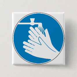 Tvätta Händer (Hälsa och säkerhet) (Hygien) Knapp