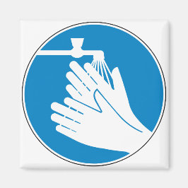 Tvätta Händer (Hälsa och säkerhet) (Hygien) Magnet