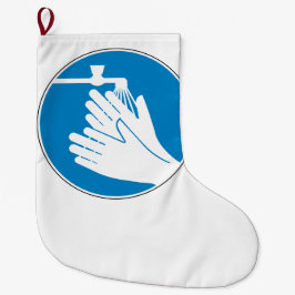 Tvätta Händer (Hälsa och säkerhet) (Hygien) Stor Julstrumpa