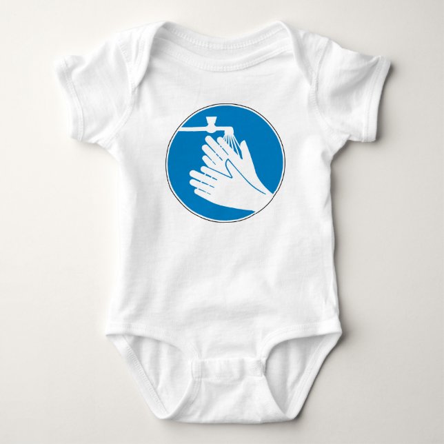 Tvätta Händer (Hälsa och säkerhet) (Hygien) T Shirt (Framsida)