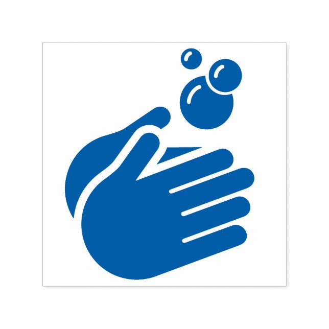 Tvätta Händer - Handhand Tvätta Coronavirus & Flu Självfärgande Stämpel (Design)
