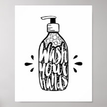Tvätta händer Poster
