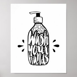 Tvätta händer Poster