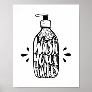 Tvätta händer Poster