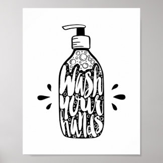 Tvätta händer Poster
