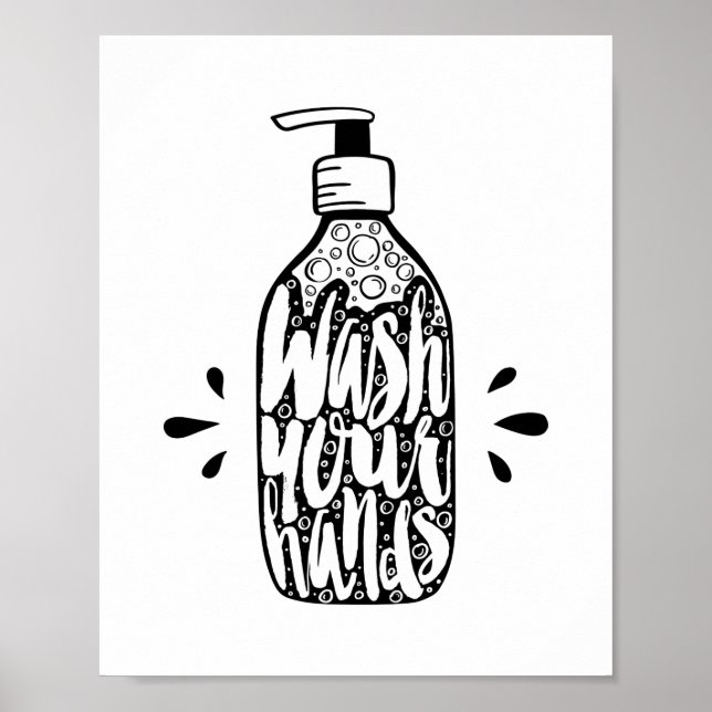 Tvätta händer Poster (Framsidan)