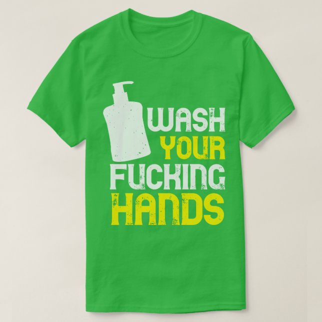 Tvätta Händer T Shirt (Design framsida)