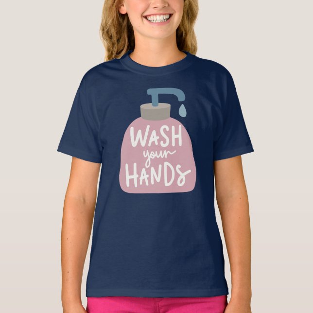 Tvätta Händer T Shirt (Framsida)