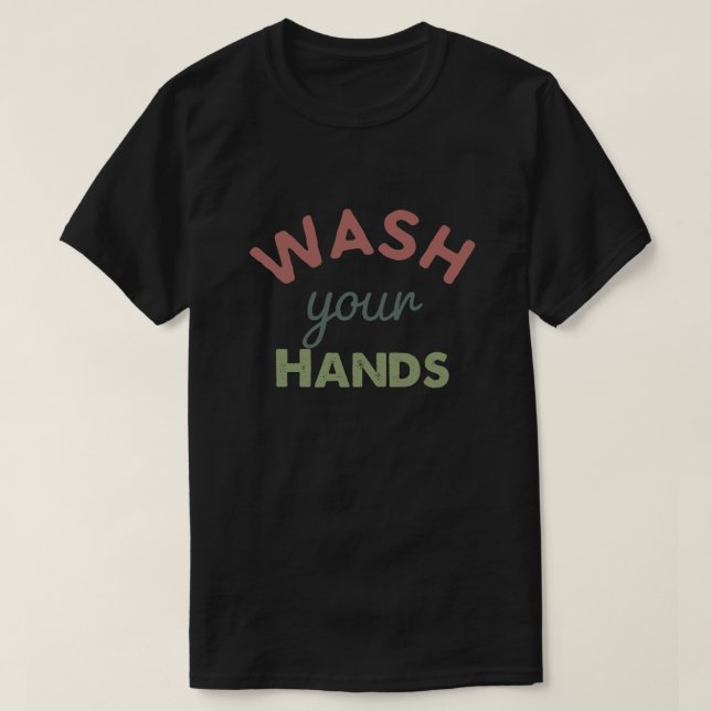 Tvätta Händer T Shirt (Design framsida)
