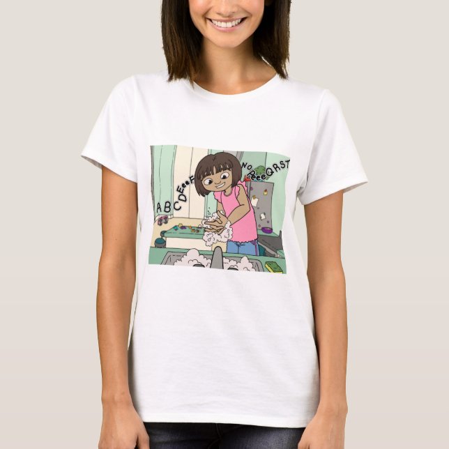 Tvätta Händer T Shirt (Framsida)