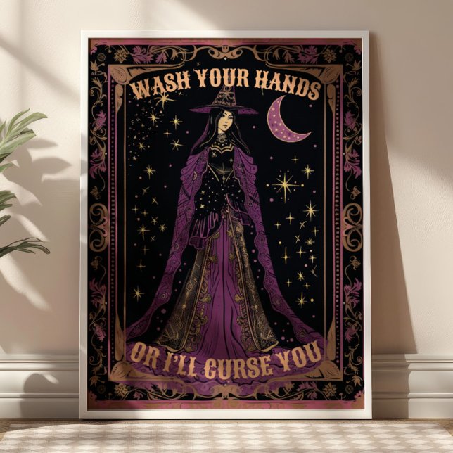 Tvätta Händer Tarot Card Witchy Bathroom Poster (Skapare uppladdad)