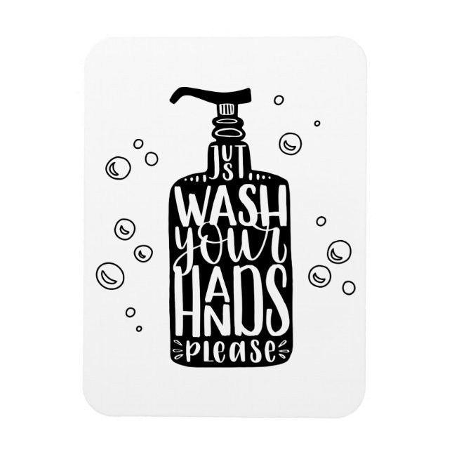 Tvätta Händerna. Magnet (Vertikal)