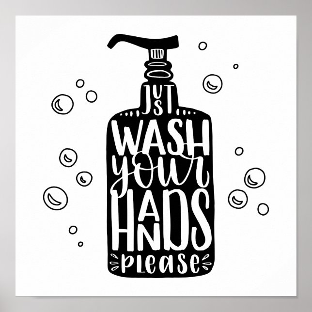 Tvätta Händerna. Poster (Framsidan)