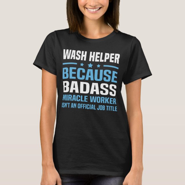Tvätta hjälpen t shirt (Framsida)