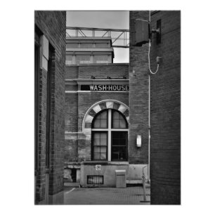 "TVÄTTA-HUS" fotoutskrift Fototryck