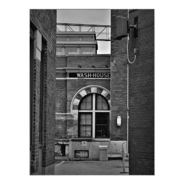 "TVÄTTA-HUS" fotoutskrift Fototryck (Framsidan)