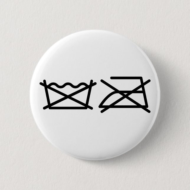 TVÄTTA INTE! INTE JÄRN! KNAPP (Framsida)