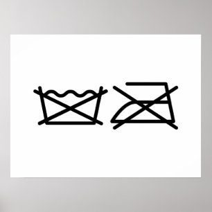 TVÄTTA INTE! INTE JÄRN! POSTER