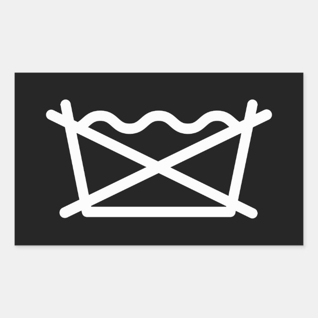 TVÄTTA INTE! REKTANGULÄRT KLISTERMÄRKE (Framsida)