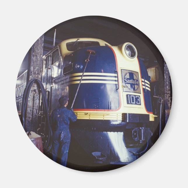 Tvätta lokomotivet magnet (Framsidan)