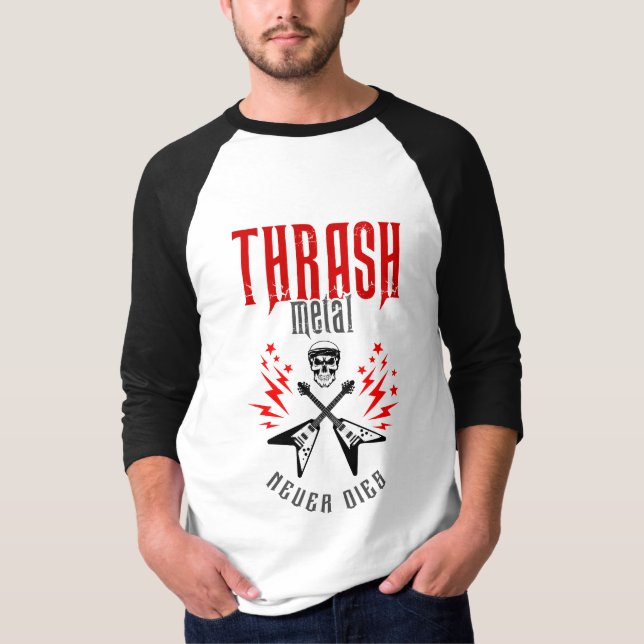 Tvätta Metall dör aldrig T Shirt (Framsida)