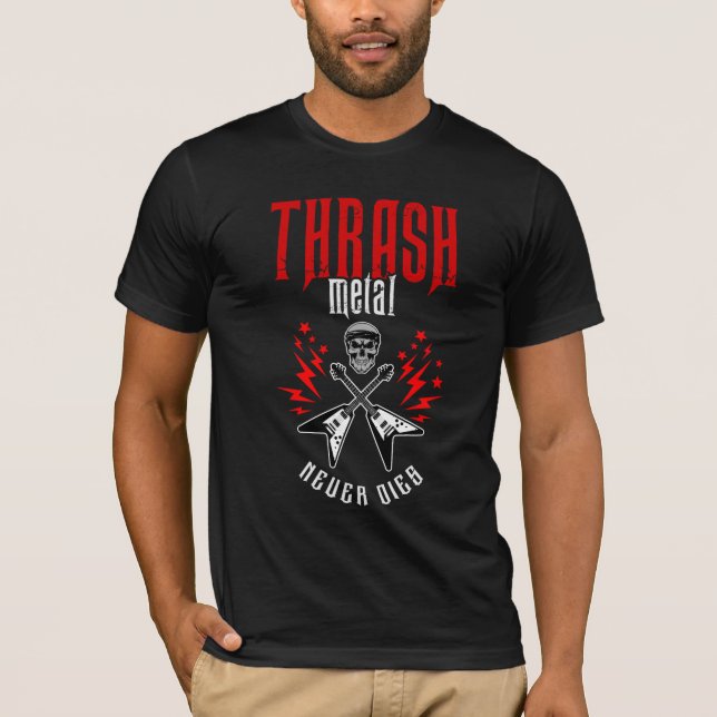 Tvätta Metall dör aldrig T Shirt (Framsida)