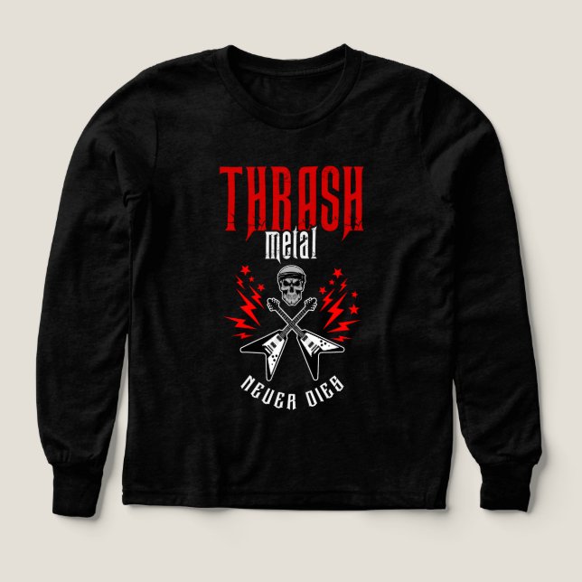 Tvätta Metall dör aldrig T Shirt (Design framsida)