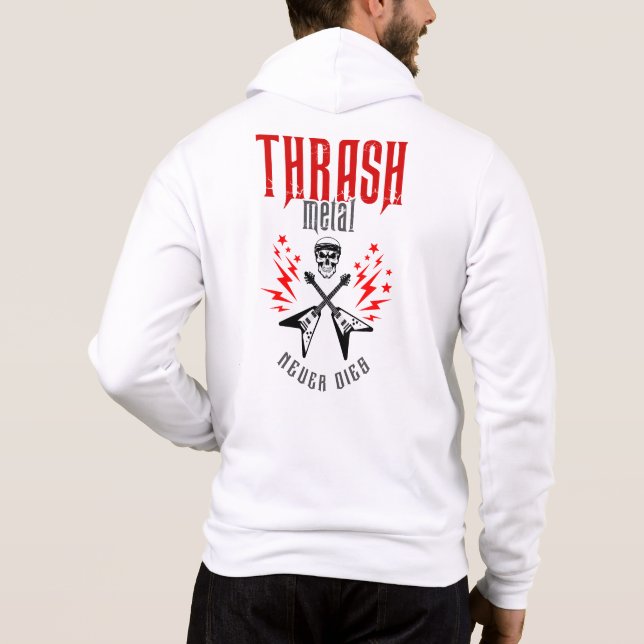 Tvätta Metall dör aldrig T Shirt (Baksida)