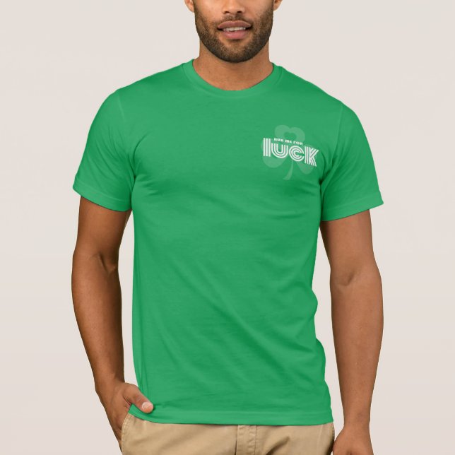 Tvätta mig för Tur. Shamrock St.Patrick's Day Tee Shirt (Framsida)