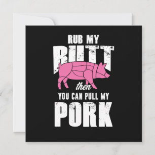 Tvätta min Butt Barbecue Party dess grilltid Inbjudningar