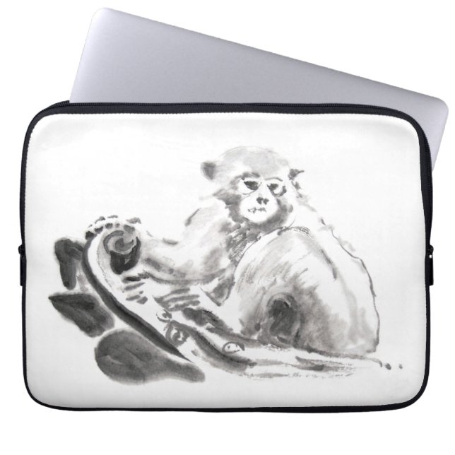 Tvätta Sleeven Måla apnyckelår zodiac Laptop Sleeve (Framsidan)