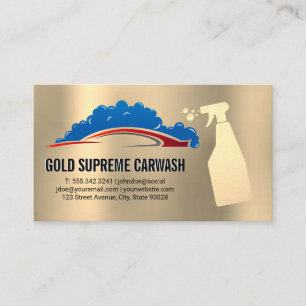 Tvätta soapbubblor Guld Metallic Visitkort