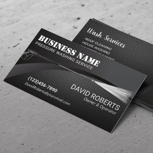Tvätta strömtryck Tvättande Svarta Metall-Städning Visitkort