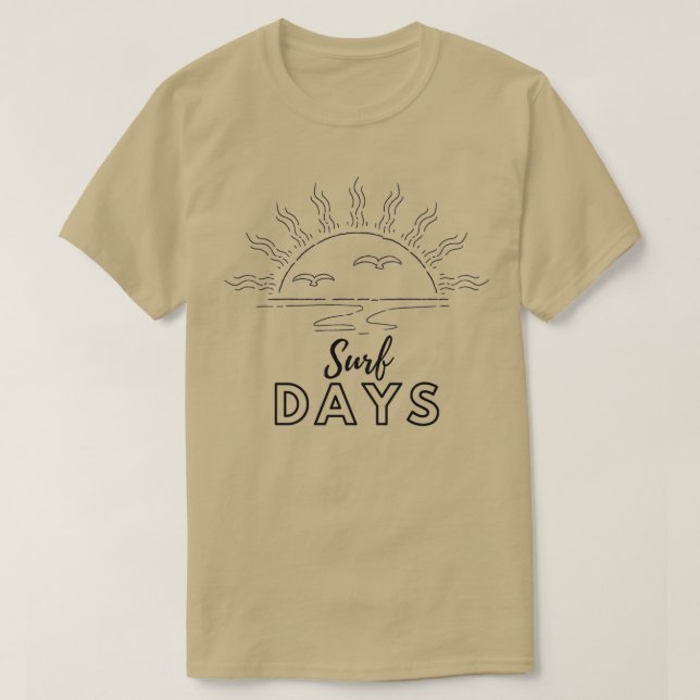 Tvätta Surfor med solnedgång T Shirt (Design framsida)