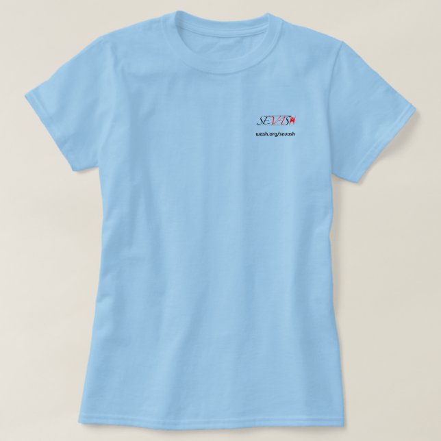 TVÄTTA Svart SEVASH-logotyp T Shirt (Design framsida)