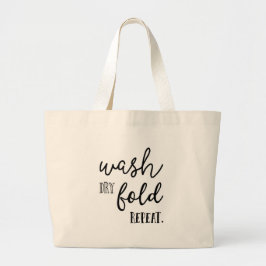 Tvätta torr veckrepetition, den stora totot, tvätt jumbo tygkasse