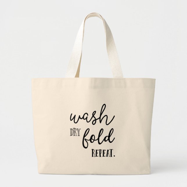 Tvätta torr veckrepetition, den stora totot, tvätt jumbo tygkasse (Framsidan)