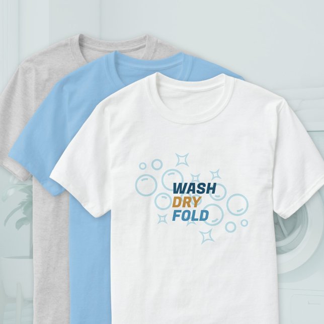 Tvätta torrfetstil | Tvätt Services | Laundromat T Shirt (Skapare uppladdad)
