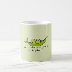 Tvätta två ärter i en pod kaffemugg
