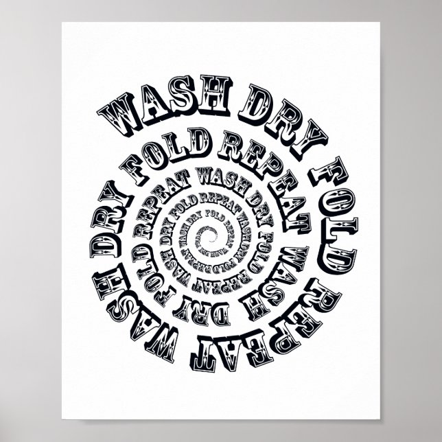 Tvätta upprepning av torr fetstil poster (Framsidan)