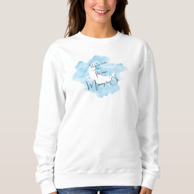 Tvätta vattenfärg över Måne-sötskjortan T-Shirt (Framsida)
